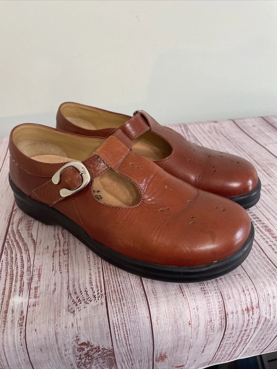 Birkenstock Footprints 40 Brown Leather Alma clog size 9 - 9.5 | eBay