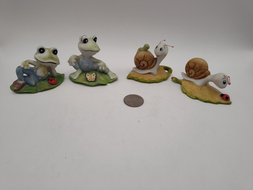 Pairs of Snails & Frogs Homco Statues - Picture 2 of 10