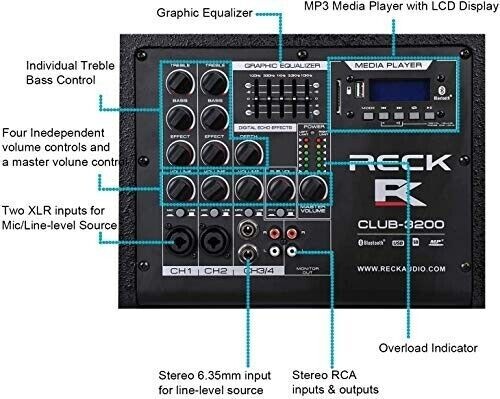 PRORECK CLUB AEF 12 '' 4000 Watt PA Speaker System - Picture 3 of 5
