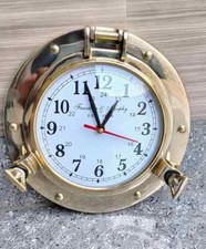 Maritime schöne massive maritime Bullaugenuhr Messing Schiffsuhr Geschenk