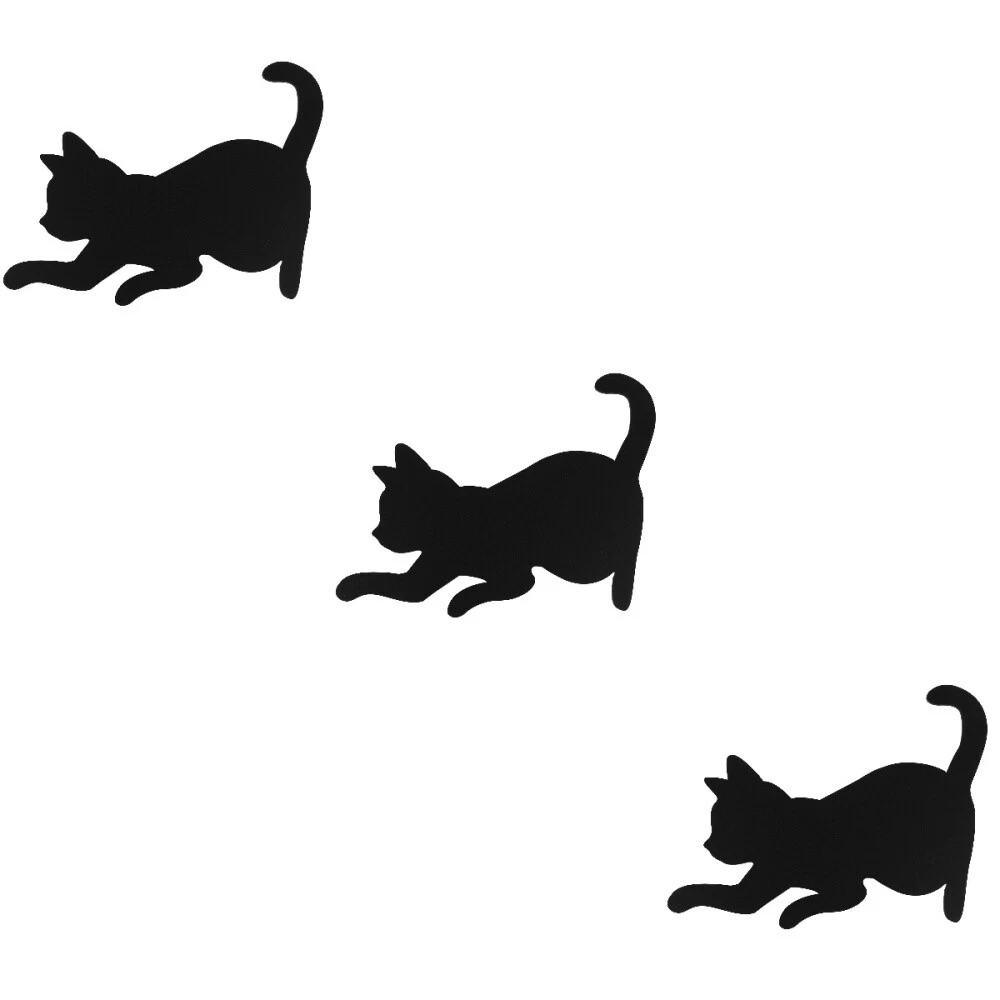 3 Pc LED Cat Wall Light Sound Control Night Silhouette Lights