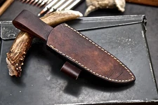 CFK Handmade HIGH QUALITY Brown Leather Right Hand Vertical Belt Knife Sheath A2