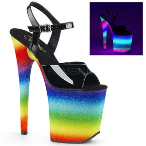 pleaser rainbow shoes