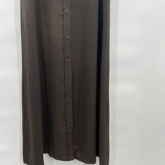 Emanuel Ungaro brown polka dot dress sleeveless maxi size 6/40 - Image 3 of 4