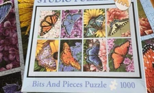 Butterflies & Blooms 1000 Piece  Bits & Pieces Puzzle 20” x 27” Complete #48605