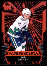 2020-21 Upper Deck Fluorescence Red Oli Juolevi RC Vancouver Canucks #F-38