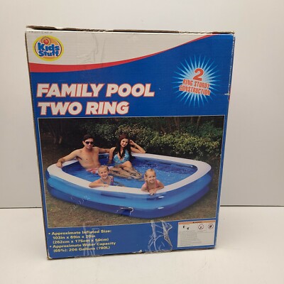 Kids Stuff Family Pool Two Ring Swimming Pool 103*69*20