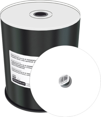 100 MediaRange CD-R DIAMANT PROSELECT Weiß professional Inkjet printable bedruck