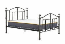 Image of Birlea Victoria Black Nickel Steel Metal Bed Frame 4FT6 Double and 5FT King Size