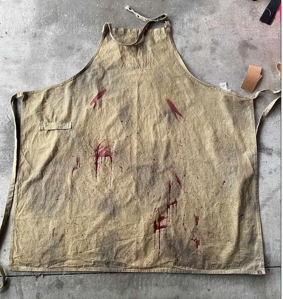 leatherface apron custom hand painted screen accurate  - Image 3 of 4