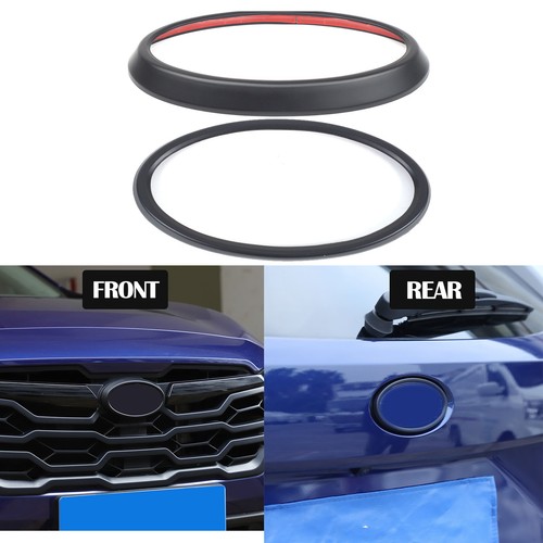 Matte Black Front&Rear Logo Emblem Badge Cover Trim Ring For Ford Maverick 2022 - Foto 7