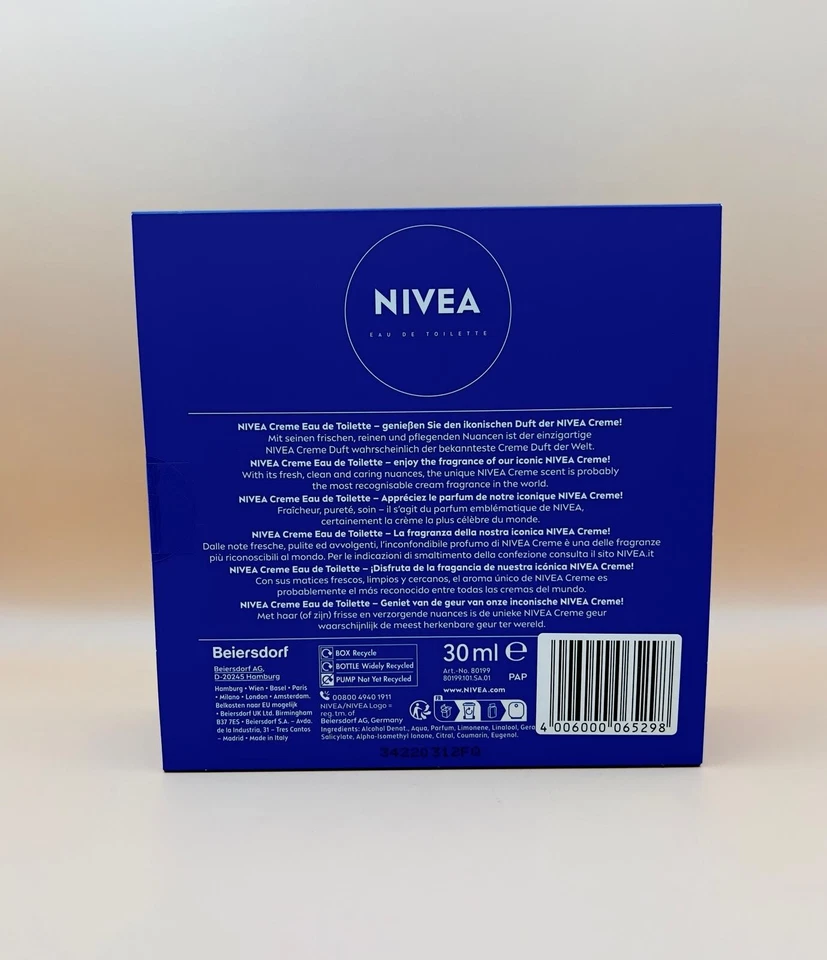 Nivea Eau de Toilette Inhalt 30ml Duft der zeitlos wie die Creme *NEU* - Bild 2 von 2