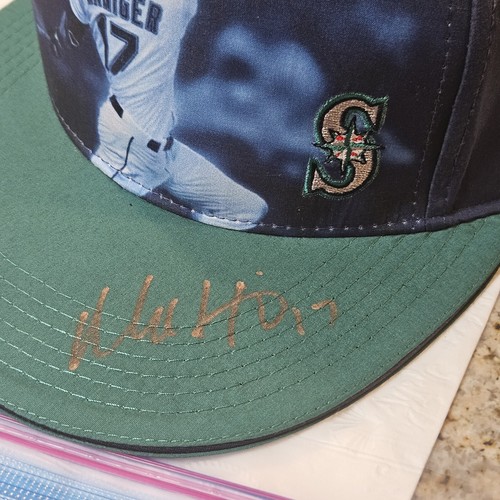 Casquette de baseball dédicacée Mitch Haniger #17 Seattle Mariner Game Giveaway 15/09/24 - Photo 5/6