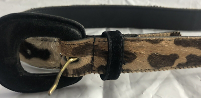 Gail Labelle Leather Belt USA Medium #3801 Dyed Animal Print  display picture 1