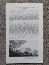 The Dismantling of Conwy Castle -  Ancient Monuments Society - 1985