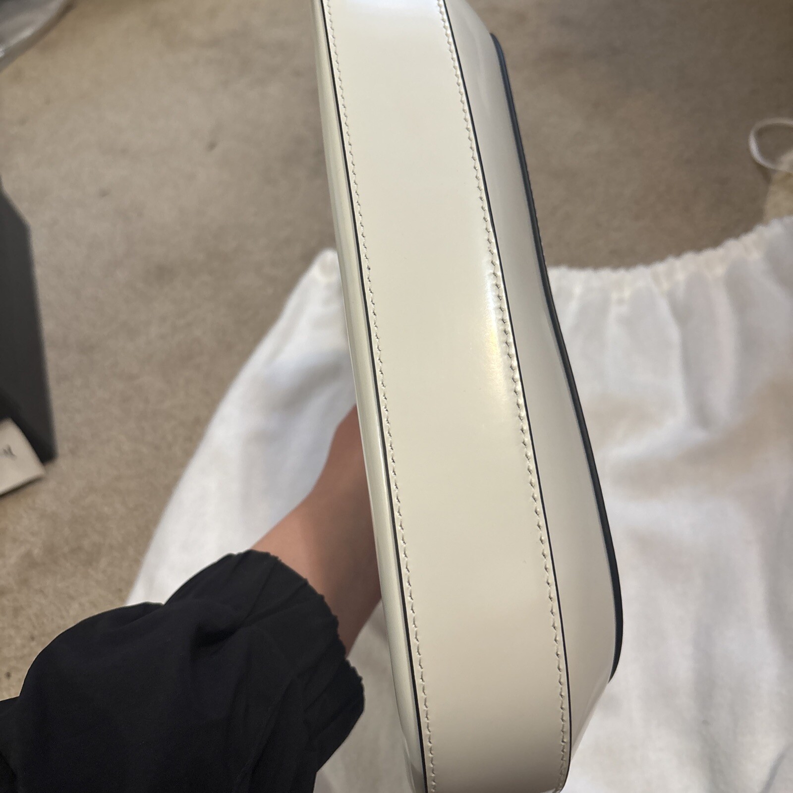 Prada White Calfskin Cleo Shoulder Bag image 10
