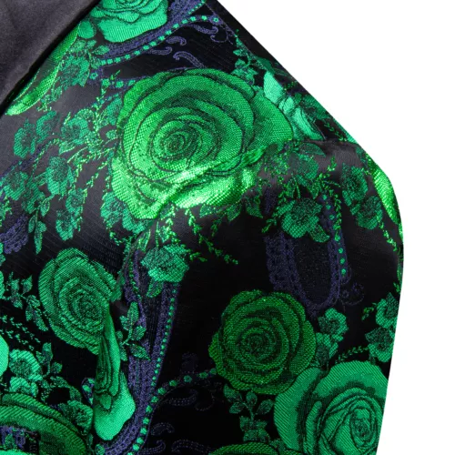 Para Hombres Floral Esmoquin Cena Chaqueta Calce Regular Chal Solapa Paisley Baile de graduación Fiesta Traje - Imagen 19 de 236