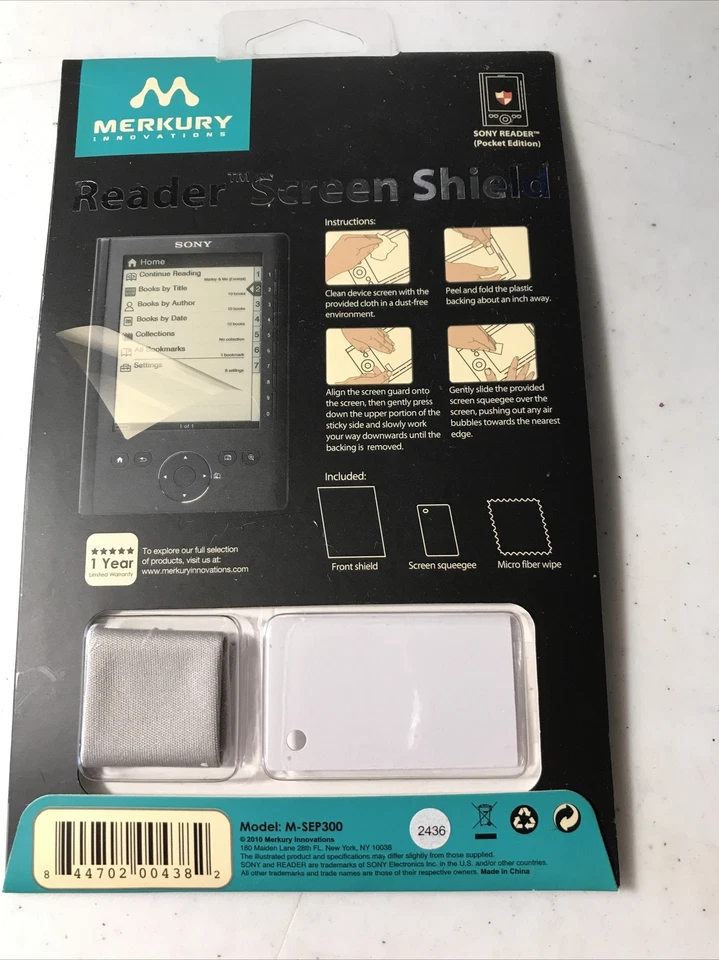 Merkury Innovations Reader Screen Shield For Sony Reader  - Image 2 of 2