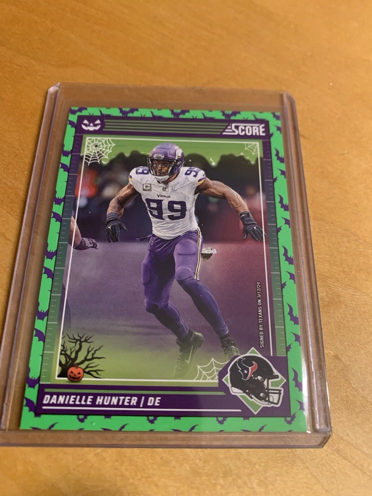 2024 Score-A-Treat #181 Danielle Hunter Green Bats Houston Texans Football Card