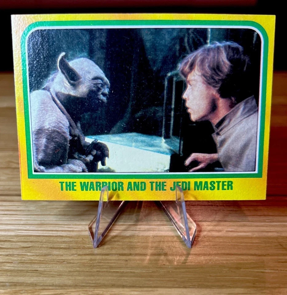 1980 Topps Star Wars Series 3 #322 EMPIRE STRIKES BACK! LUKE & YODA! Exc! - Image 2 of 3