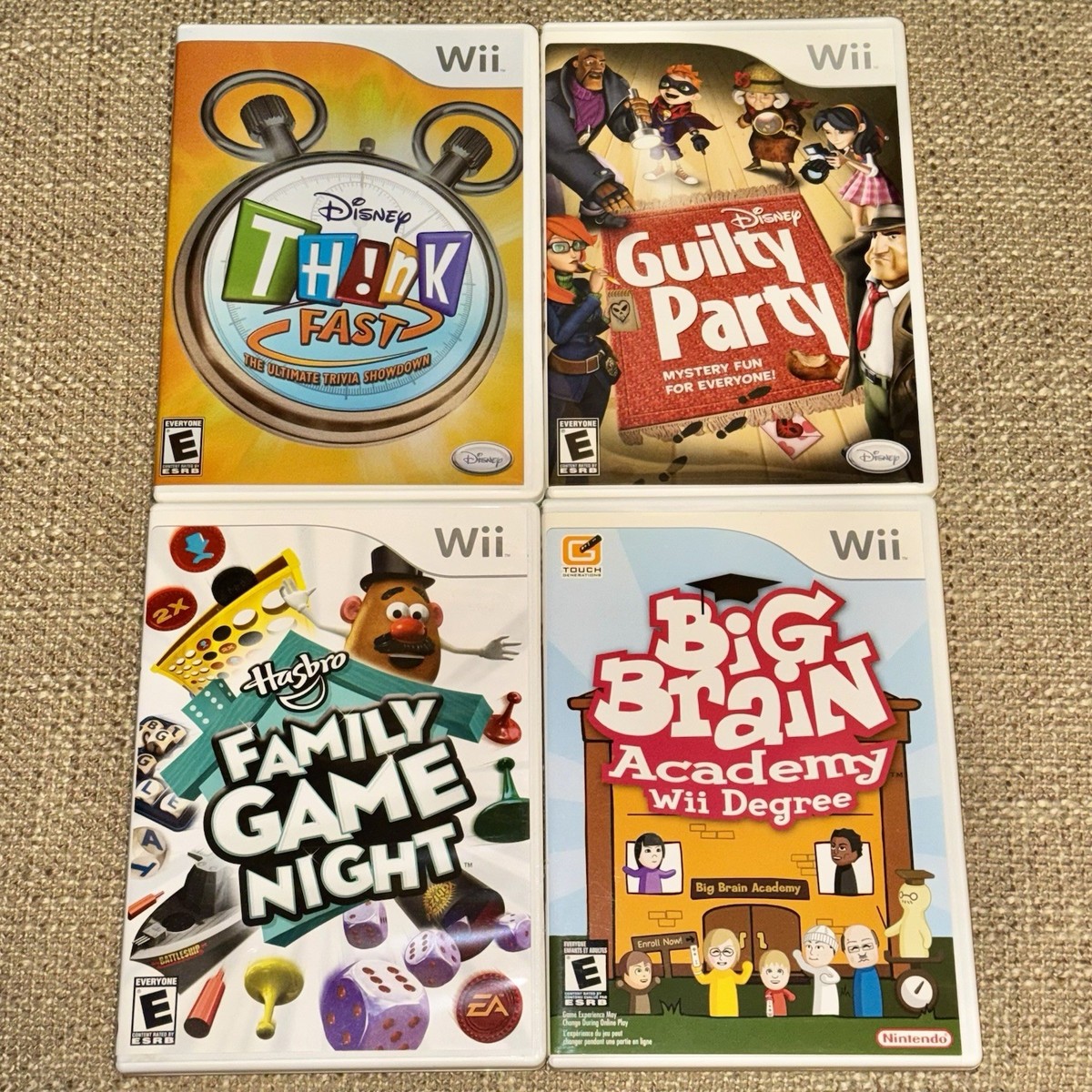 Nintendo Wii Games Lot Bundle - DISNEY TRIVIA & GAME NIGHT