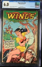 Fiction House Comics Wings Comics 86 1947 Cgc 6.0 Secret Sound Collection