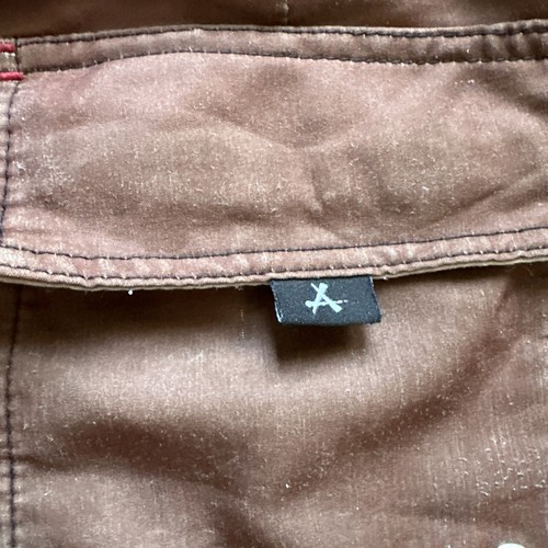 Vintage Y2K Affliction Boardshorts für Herren Schwimmen Totenkopf Krieger braun Schmuck Akzent L - Bild 19 von 20