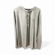 NAUTICA Sleepwear Shirt Mens Size XL Gray Pullover Crew Logo PJ Pajama Shirt