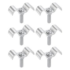 6Set Stainless Steel Double Line Clamp 8mm 5/16 Inch Auto Fuel Lines Clips