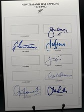 New Zealand Test Captains Hand Signed X 7 Crowe+-From Collectors Estate