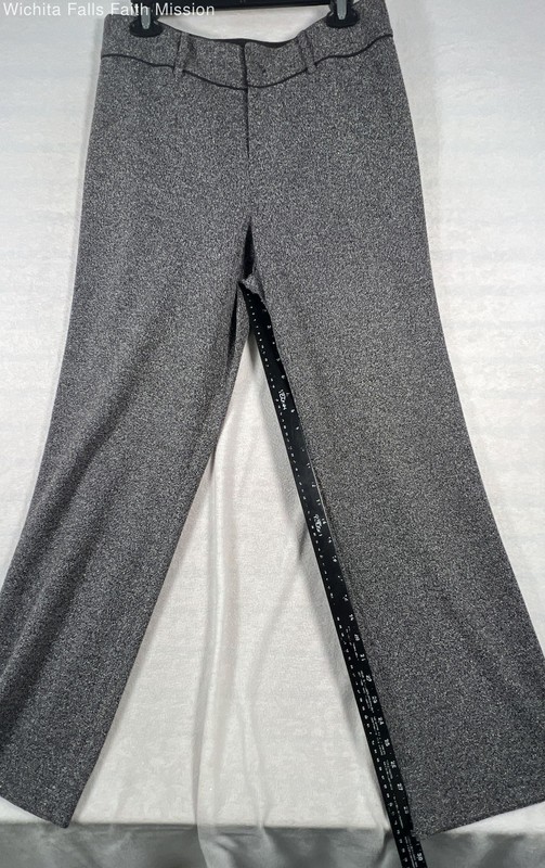 Coldwater Creek Women's Gray Heathered Wide Leg Knit Trouser Pants Size 10