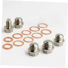 5PCS Stainless Steel Engine/Transmission/Differential Oil Drain Fill Plug 