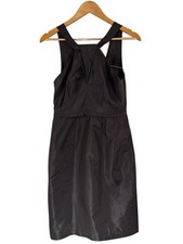 J.Crew 100 Silk Taffeta Halter A-Line Dress Brown Sleeveless Party Sz 4 NWT