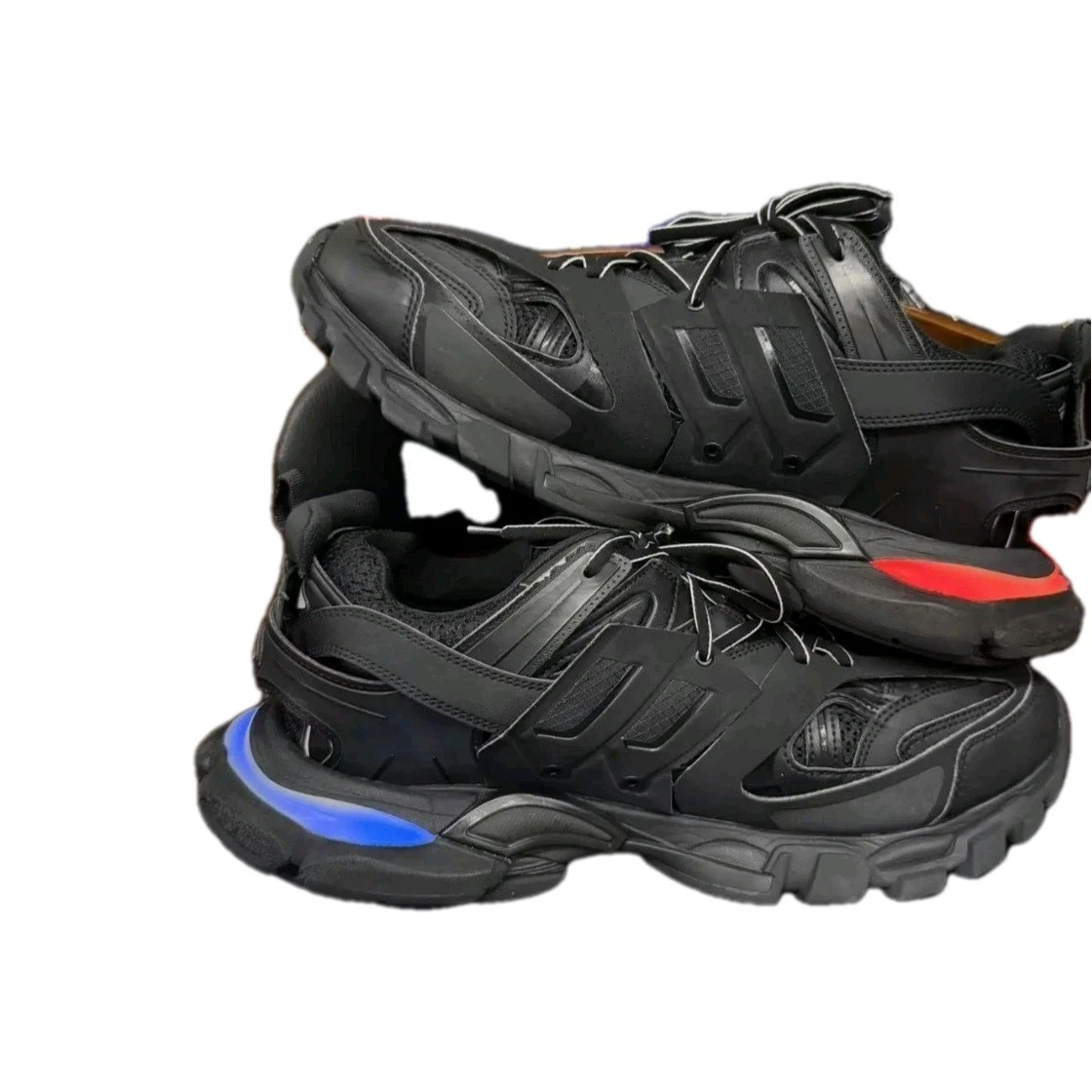 Balenciaga Track Led Sneakers Men Black Shoes Low Size eu 40 us 7
