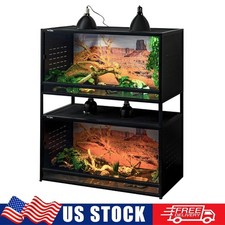 PVC Reptile Enclosure Up to 4x2x2FT Stackable Terrarium Snake Tank 120 Gallon