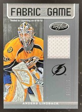 2012-13 Certified Anders Lindback Fabric of the Game 198 /299 #FOG-ALI MEM