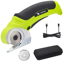 Cordless Scissors, 4.2V Rechargeable Cardboard Cutter with Safety Lock, 2 Bla...