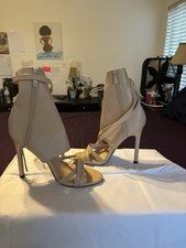 Elegant Tan Peep Toe Heel Boots