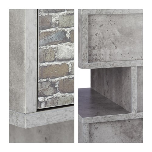 Mobiletto vintage Comò industriale Armadietto shabby chic Tavolino multifunzione - Foto 6 di 8
