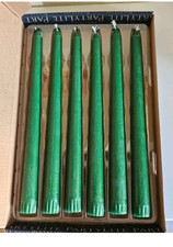 PartyLit TAFELKERZEN GRÜN Ohne DUFT🕯🌲1x 6 Stück 25cm P07501 OVP Rarität⭐️🎄