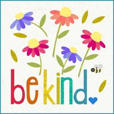 Laser-cut Kit: "Be Kind Mini Quilt-'Remix'" by Ameroonie Designs New
