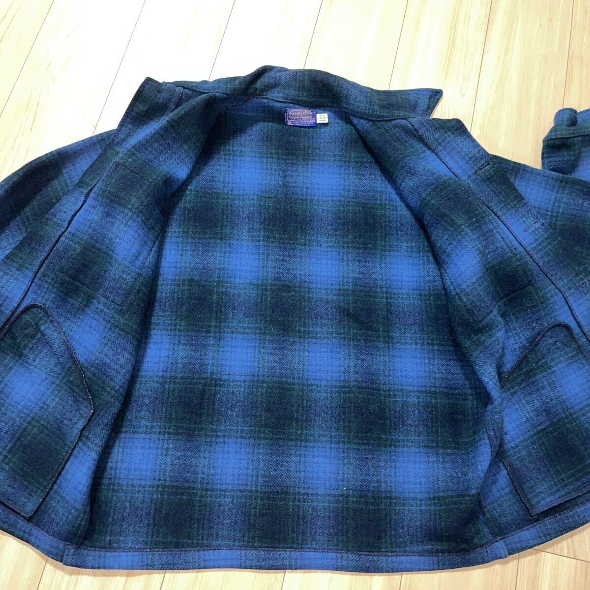 Pendleton Wool Jacket M Check Pattern Vintage Use… - image 10