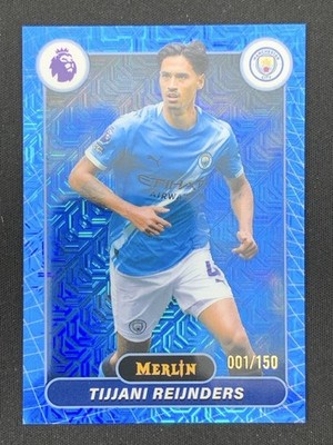 Tijjani Reijnders 2025-26 Topps Merlin Premier League Blue Mojo /150 #121