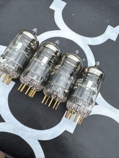 Matched Quad of Amperex 6922 E88CC 65 26 Code 1962 USA Vacuum Tubes
