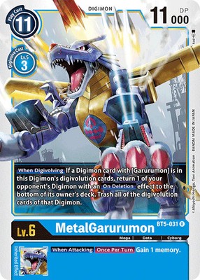 MetalGarurumon - BT5-031 R Battle of Omni Digimon TCG