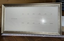 Pottery Barn Kids SILVER LEAF Baby First Year Picture Frame 11.5" x 22" New