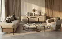 Luxus Wohnzimmer Set Sofa Sessel Couchtisch TV Schrank Premium