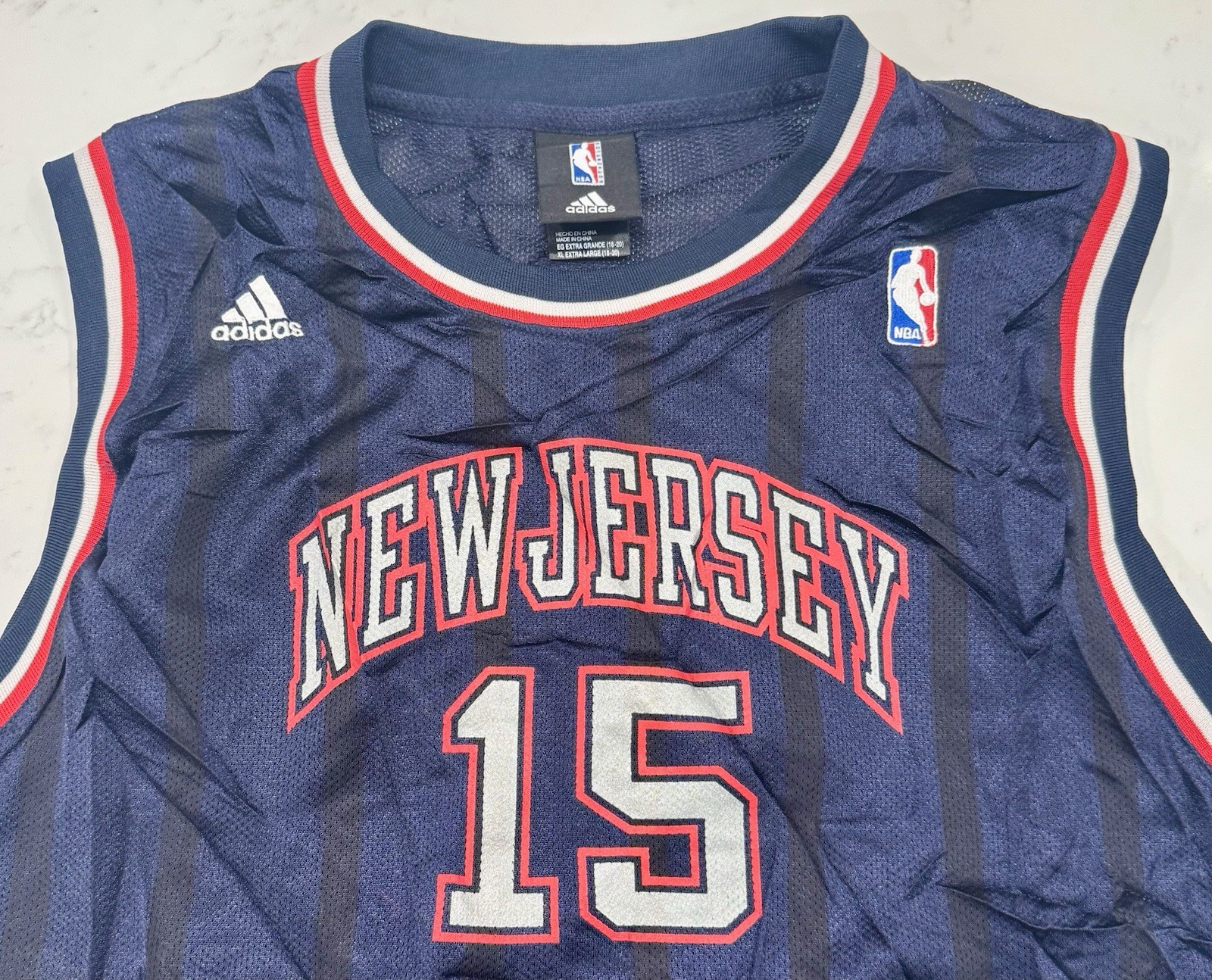 VTG Adidas New Jersey NJ Nets #15 Vince Carter Youth XL (18/20) thumbnail 2