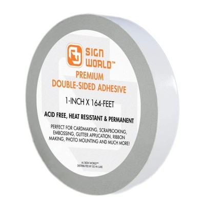 AJ Sign World Best 1'' Ultra-Thin Permanent 1-Inch Ultra-Thin, White 