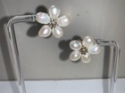 Sterling Silver Ross Simons Real Pearls Flower Pierced Earrings  — photo 1